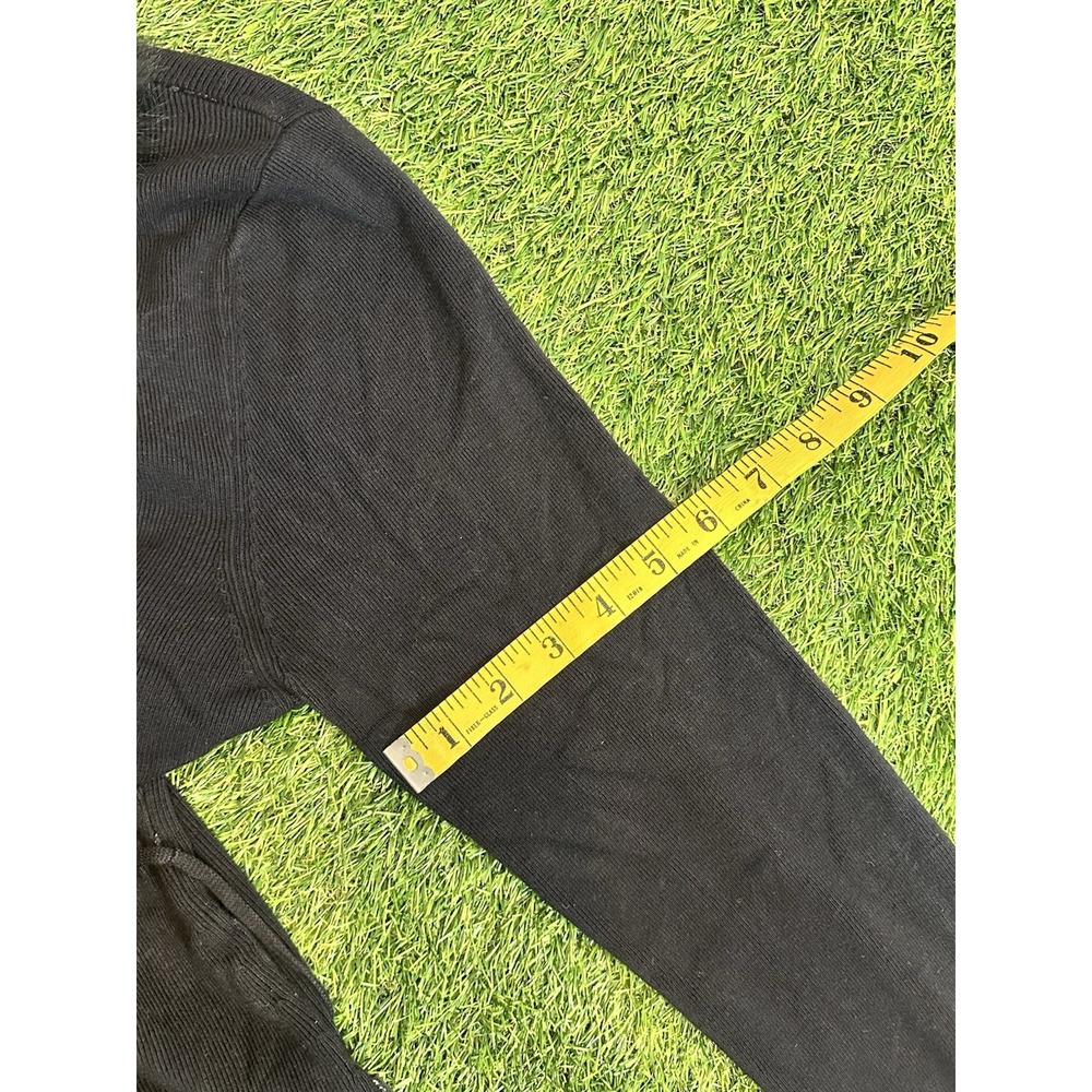 Vintage BCBG Maxazria Sweater‎ Women Large Black Long Sleeve Faux Fur Trim Y2K - Picture 11 of 15